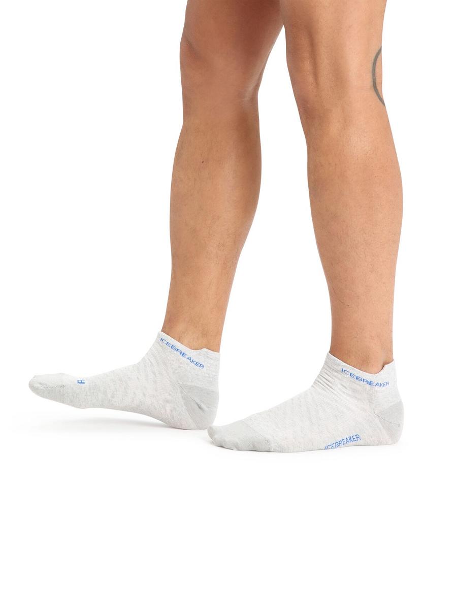 Chaussettes Icebreaker Merino Run+ Ultralight Micro Homme Blanche | FR 1035XYUF